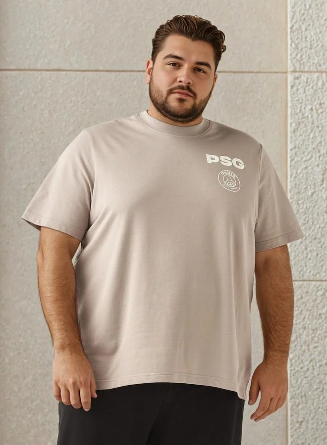 ماكسيم Plus Size Paris Saint Germain Print T-shirt