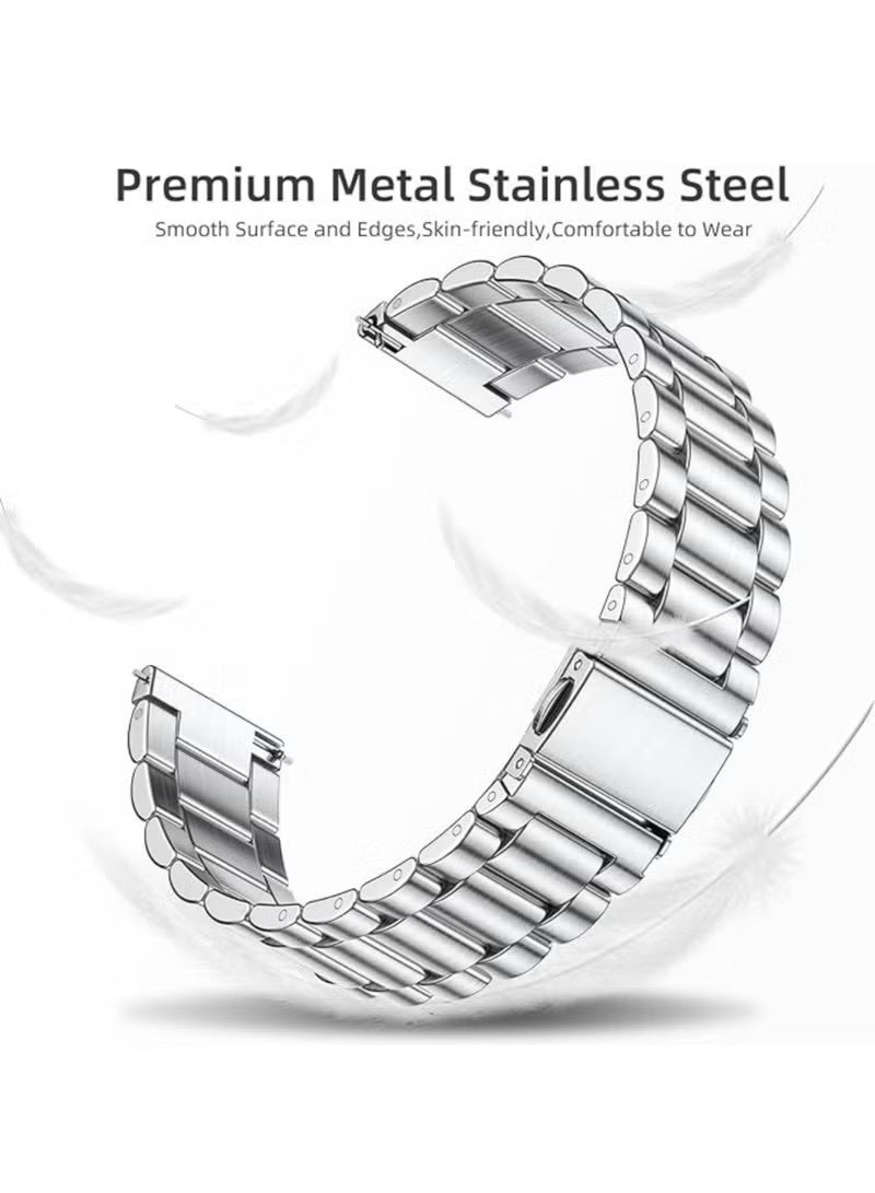 X-level Stainless Steel Band Compatible with Huawei Watch GT5/GT5 Pro 46mm 2024, 22mm Stainless Steel Metal Strap for Huawei Watch GT4/GT4 Pro/Watch 4/4 Pro, Business Style for Men Women - Image 2