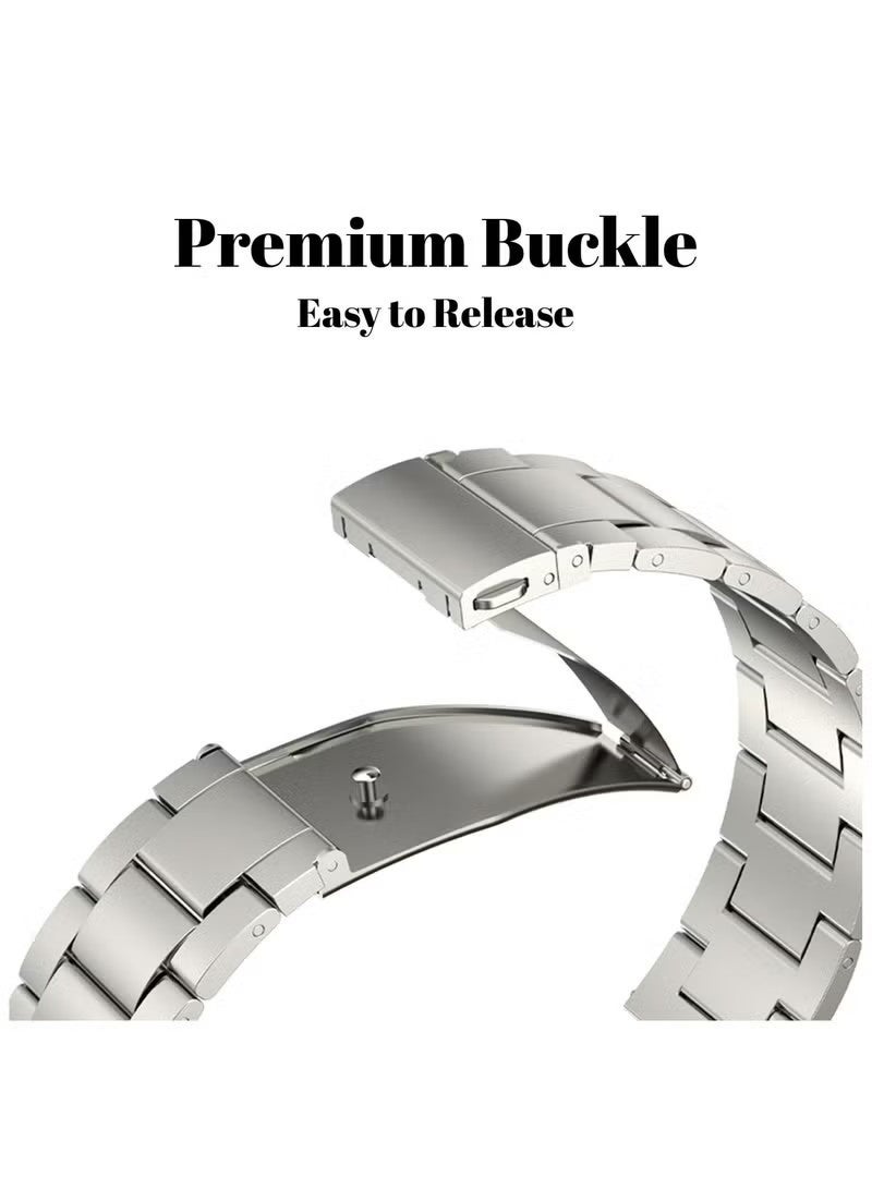 X-level Stainless Steel Band Compatible with Huawei Watch GT5/GT5 Pro 46mm 2024, 22mm Stainless Steel Metal Strap for Huawei Watch GT4/GT4 Pro/Watch 4/4 Pro, Business Style for Men Women - Image 4
