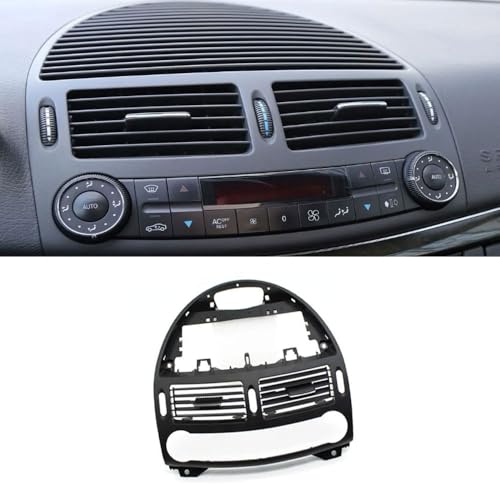 Goodithy Compatible with Mercedes Benz EClass W211 Front Center Air Vent Outlet Cover Dash Air Conditioning Grille AC Vent Panel Speaker Cover Trim Replacement 2118300054 Black AC Cover