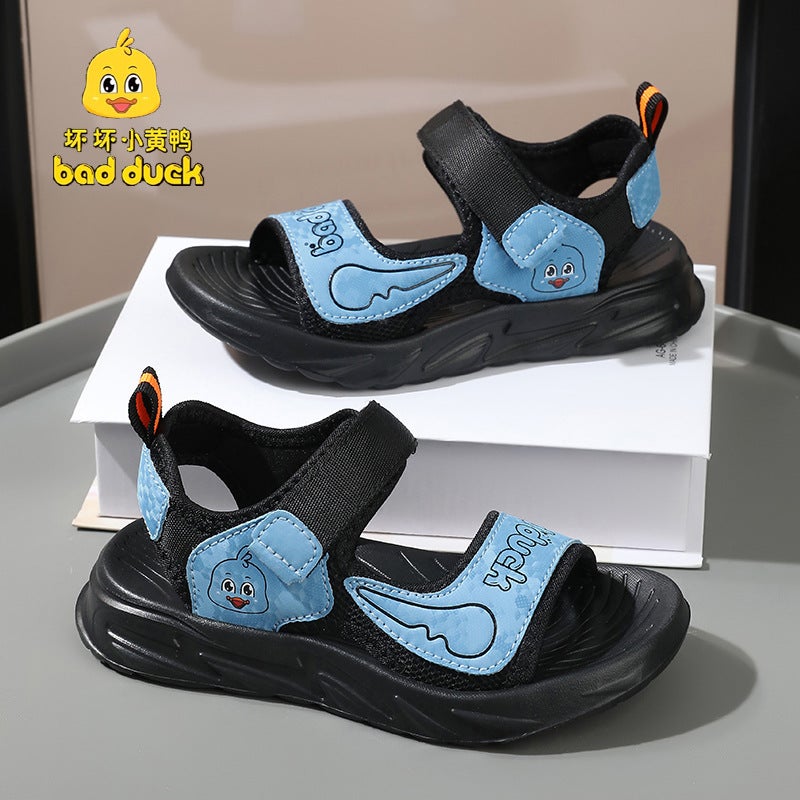 Little Yellow Duck Boys Sandals Children'S Sports Beach Shoes Medium And Large Children'S Soft Sole Boys Summer Sandals Trendy - Image 3