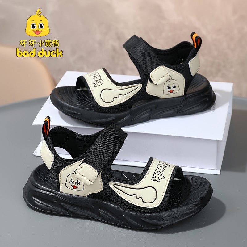 Little Yellow Duck Boys Sandals Children'S Sports Beach Shoes Medium And Large Children'S Soft Sole Boys Summer Sandals Trendy - Image 2