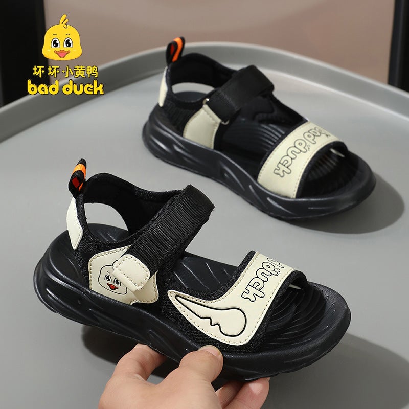 Little Yellow Duck Boys Sandals Children'S Sports Beach Shoes Medium And Large Children'S Soft Sole Boys Summer Sandals Trendy - Image 4