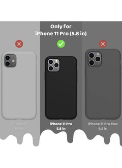 Generic Three-Layer Structure Shockproof Protective Case Cover for iPhone 11 Black Anti-Fingerprint Anti-Drop Anti-Scratch Comfortable Grip Shock Absorption Hard Back Anti-Burst Ultra Thin Full Cover Case Compatible with iPhone 11 Pro Black  - Image 2