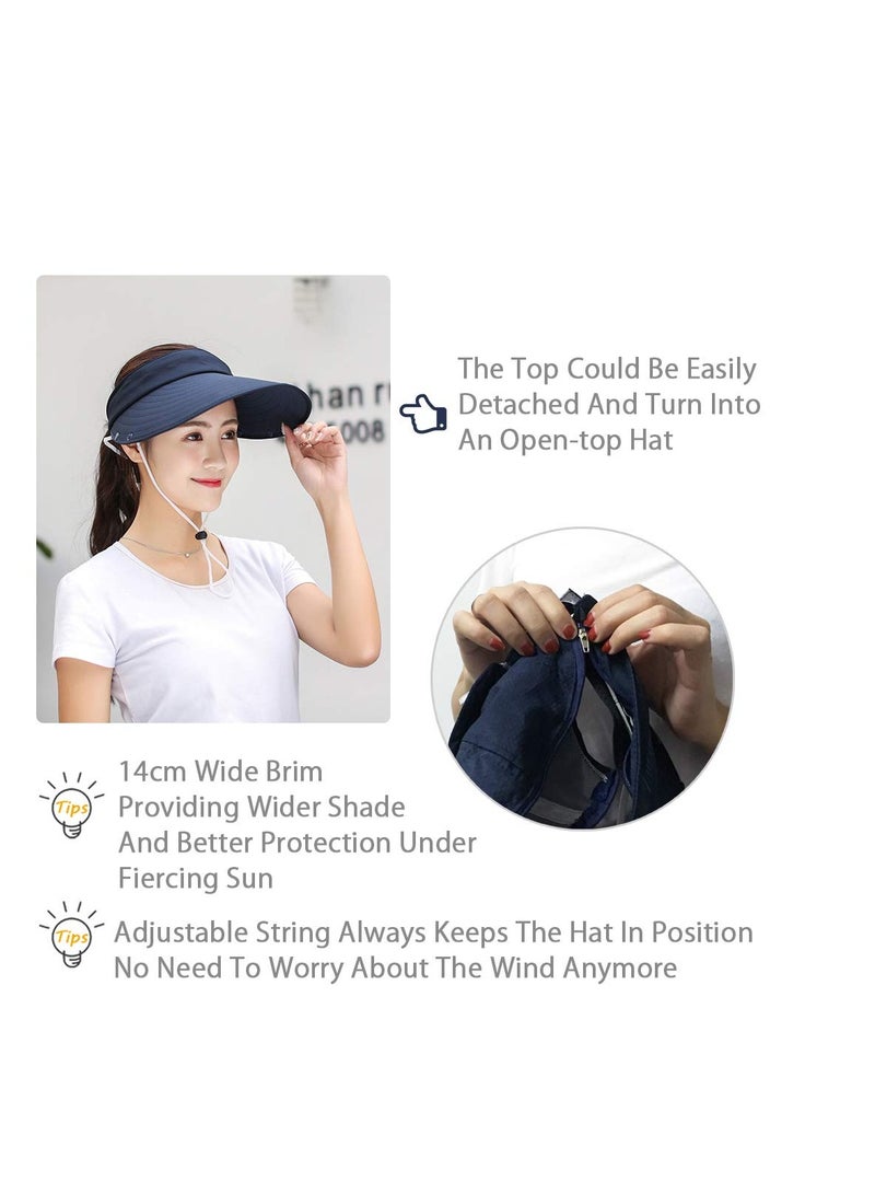 Excefore Wide Brim Sun Hat, Fishing Hat Cap for Men & Women, Outdoor UV Sun Protection Hat, Women Sun Face Mask Visor Hat, Waterproof Breathable Hiking Hat, UPF 50 Protection Bucke (Grey) - Image 5