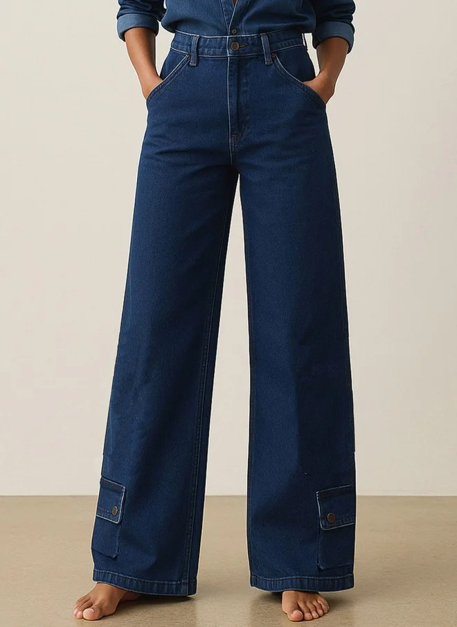 ساسافراس Wide Leg High-Rise Jeans for Women