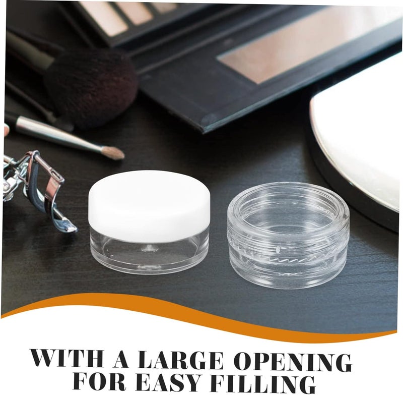 ULTECHNOVO 50pcs Round Shaped Containers Refillable Cosmetics Sample Box for Face Cream Moisturizers Skincare - Image 5