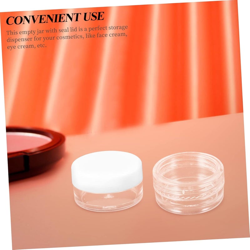 ULTECHNOVO 50pcs Round Shaped Containers Refillable Cosmetics Sample Box for Face Cream Moisturizers Skincare - Image 3