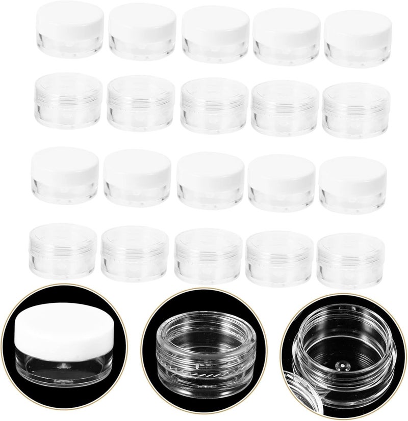 ULTECHNOVO 50pcs Round Shaped Containers Refillable Cosmetics Sample Box for Face Cream Moisturizers Skincare - Image 4