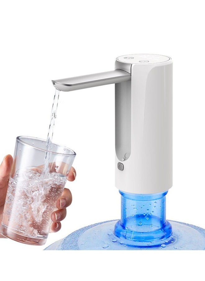 HOOPZOZA - Wireless Electric Water Pump with 3-Speed Settings, Foldable Design, and LED Display for Home and Outdoor Use White - Image 1