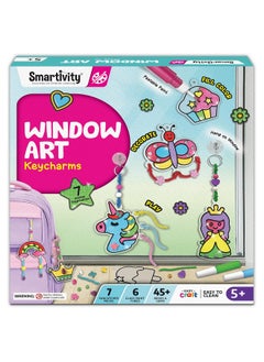 Smartivity Smartivity Window Art Keycharms Kit for Kids 5 to 10 Years, Creative Birthday Gift Kit for Girls & Boys Age 5-6-7-8-9-10, DIY Art & Craft Activity Kit  - Image 1