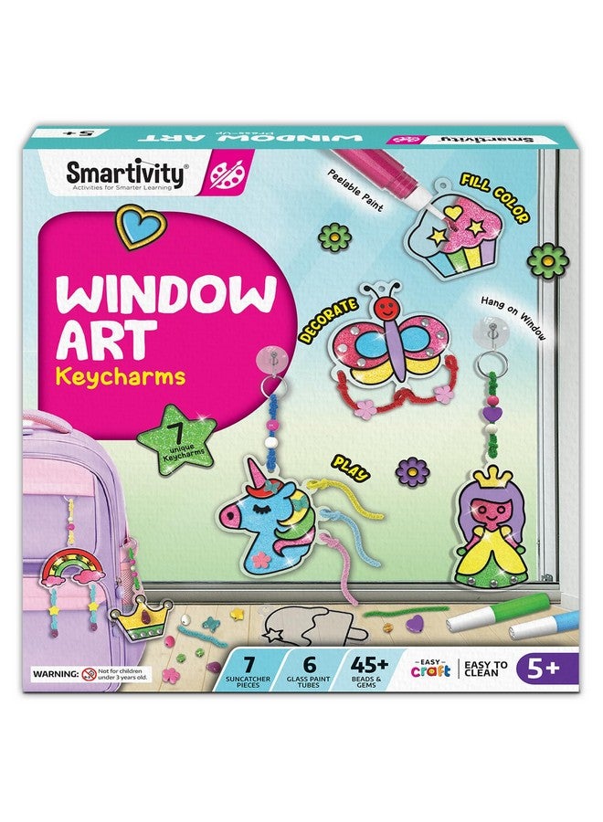 سمارتيفيتي مجموعة مفاتيح فنية على شكل نافذة من Smartivity للأطفال من سن 5 إلى 10 سنوات، مجموعة هدايا عيد ميلاد إبداعية للبنات والأولاد من سن 5-6-7-8-9-10 سنوات، مجموعة أنشطة فنية وحرفية يمكنك صنعها بنفسك - Image 1
