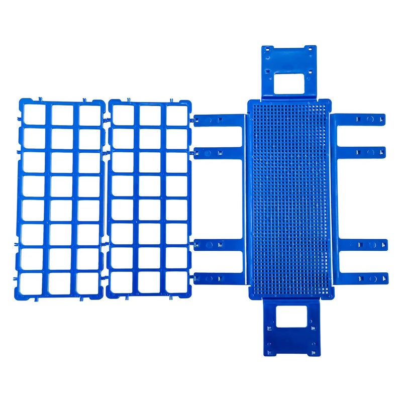 krngcwc 3 Packs Plastic Test Tube Rack, 24 Holes Lab Test Tube Rack Holder for 25mm Test Tubes, Blue, Detachable (24holes) - Image 3
