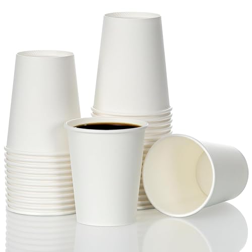 Aakriti 300mL White Paper Cups for Hot & Cold Beverages – Tapered Design, Leak-Resistant – Ideal for Coffee, Tea, Juice, Water (Pack of 25, Small) - Image 1
