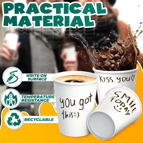 Aakriti 300mL White Paper Cups for Hot & Cold Beverages – Tapered Design, Leak-Resistant – Ideal for Coffee, Tea, Juice, Water (Pack of 25, Small) - Image 3