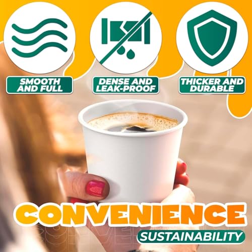 Aakriti 300mL White Paper Cups for Hot & Cold Beverages – Tapered Design, Leak-Resistant – Ideal for Coffee, Tea, Juice, Water (Pack of 25, Small) - Image 4