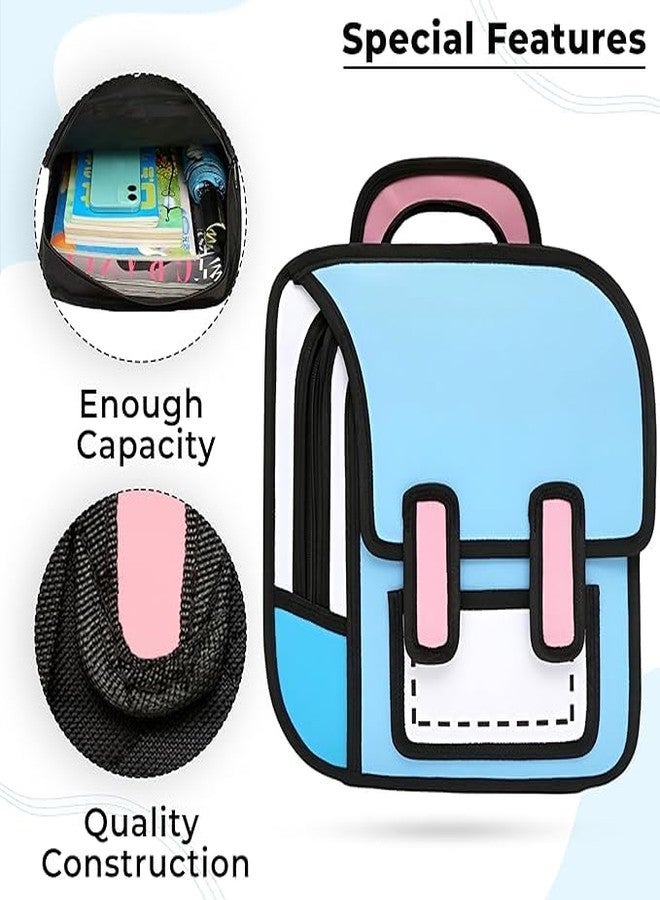 VAJASIL 3D Cartoon Backpack, This Backpack Creates An Amazing Optical Illusion While Offering Real Storage Space Design Make It A Fashionable And Functional Choice For School | Travel | Casual Outings - Image 3