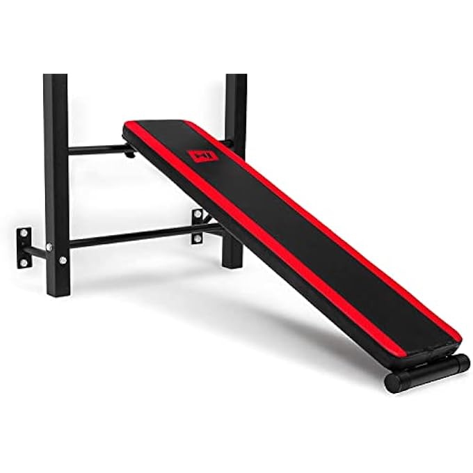 rayihni رف حائط هوب سبورت لجيمناستيك مثبت على الحائط HS-1008K مع محطة غطس، بار سحب ومدرب بطن - Image 4