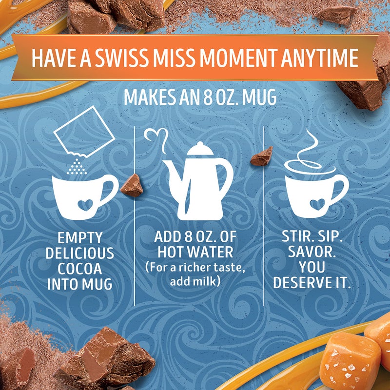 Swiss Miss Salted Caramel Flavored Hot Cocoa Mix, 1.38 oz pack of 8 - Image 5