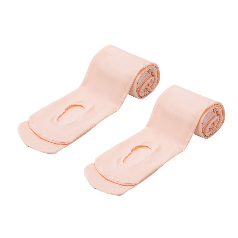 MANZI 2 Pairs Women's Girl's Dance Tights Convertible Transition Ballet Tights 40D Ballet Pink M(7-10y) - Image 3