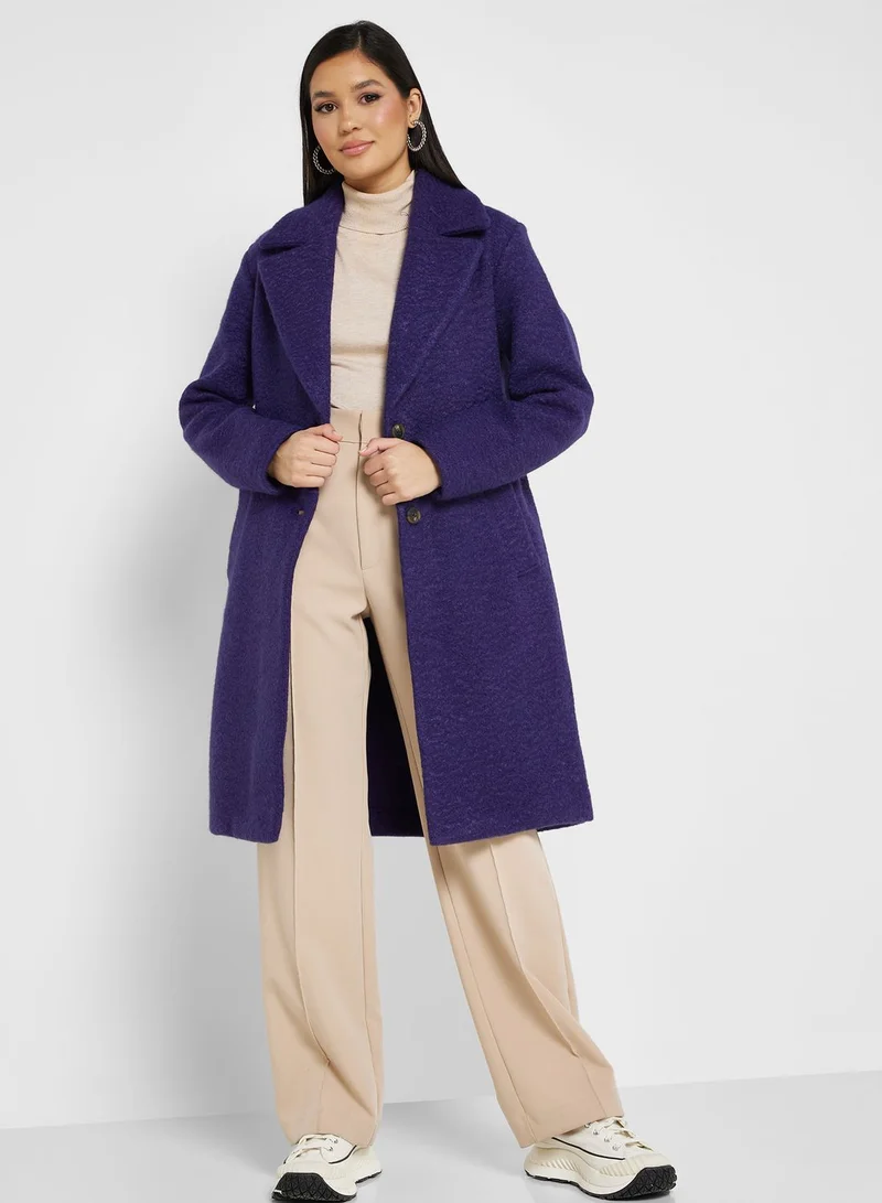 VERO MODA Button Detail Longline Coat