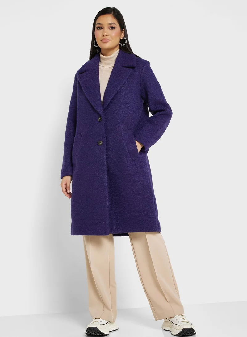 VERO MODA Button Detail Longline Coat