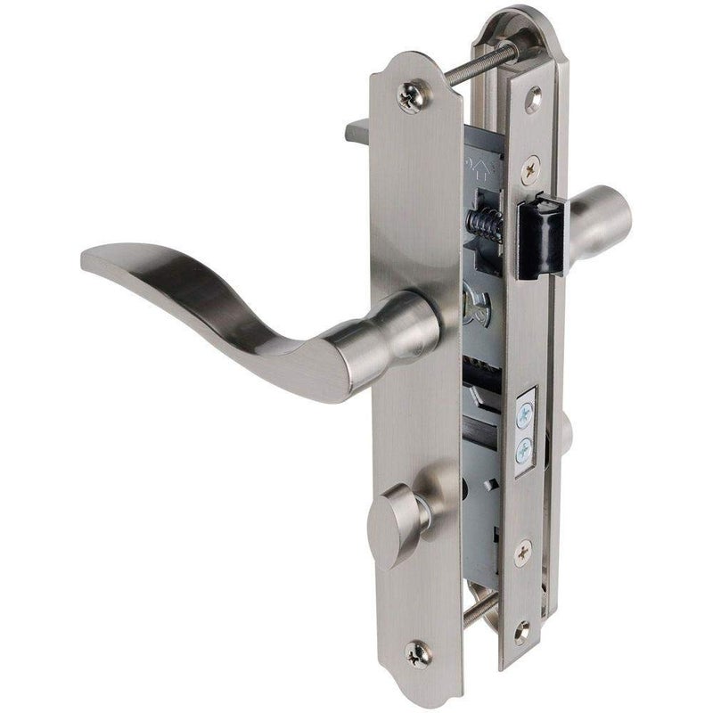 Wright Products - Serenade Mortise Keyed Lever Mount Latch with Deadbolt for Screen and Storm Doors, Satin Nickel - Image 2