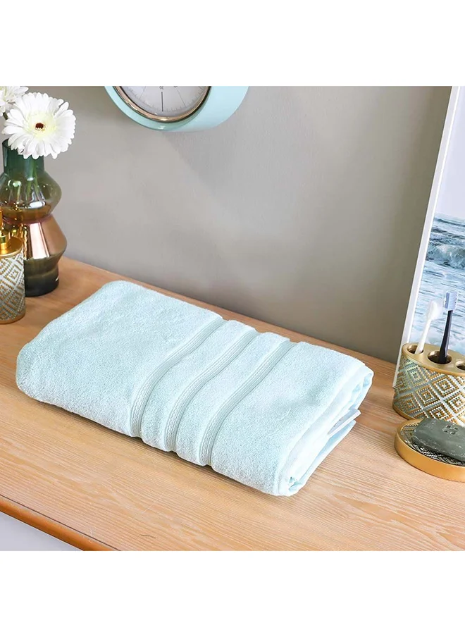 DANUBE HOME Danube Home Flossy Advance Bath Towel 100% Cotton 650 gsm Quick Dry Plush Bath Sheet Ultra Soft Highly Absorbent Daily Usage Towels For Bathroom Gym L 70 x W 142 Cm-Light Green