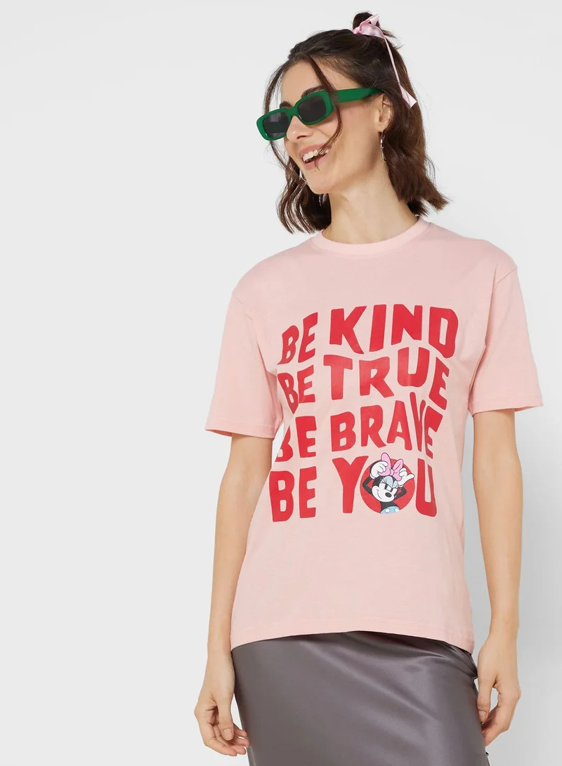 ديزني Minnie Slogan T-Shirt