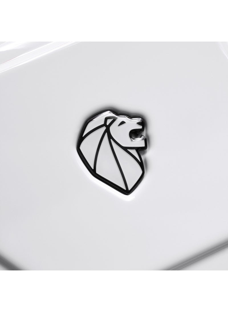PEUGEOT Voyages 73 cm Hardcase 4 Double Wheel Check-In Luggage Trunk Trolley - White  - Image 4