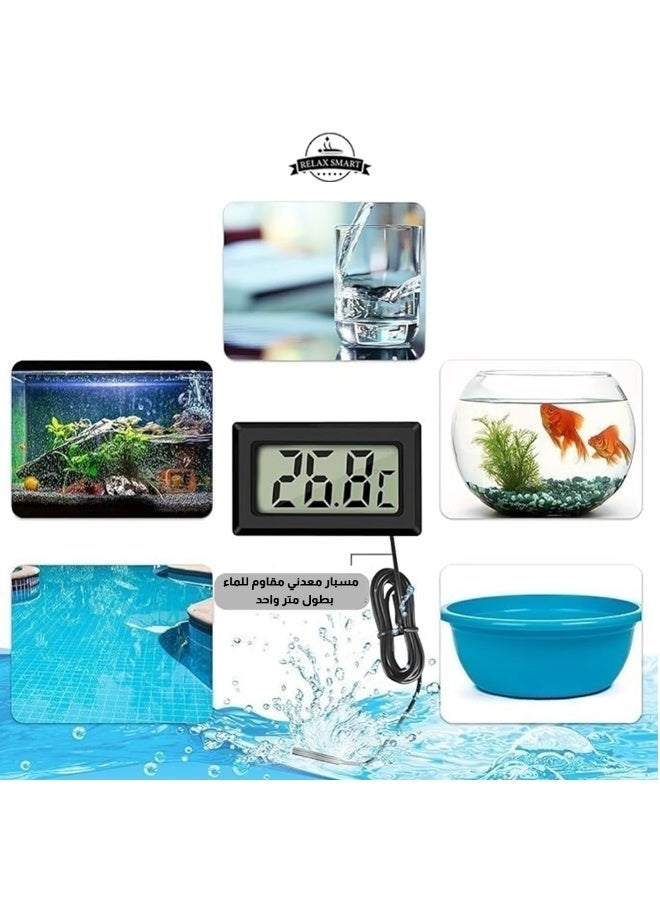 Relax Smart 4Pcs Digital LCD Refrigerator Thermometer – Compact Freezer & Fridge Temperature Monitor, Easy-to-Read Display, Energy-Saving, Black - Image 5