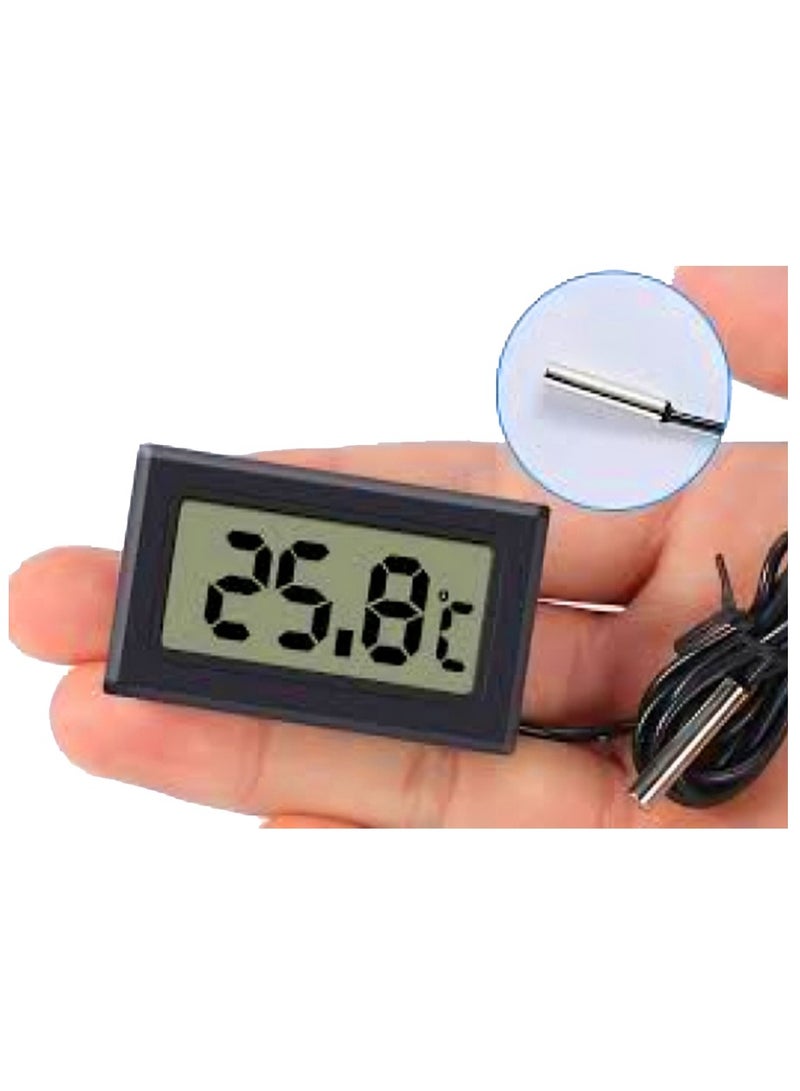 Relax Smart 4Pcs Digital LCD Refrigerator Thermometer – Compact Freezer & Fridge Temperature Monitor, Easy-to-Read Display, Energy-Saving, Black - Image 1