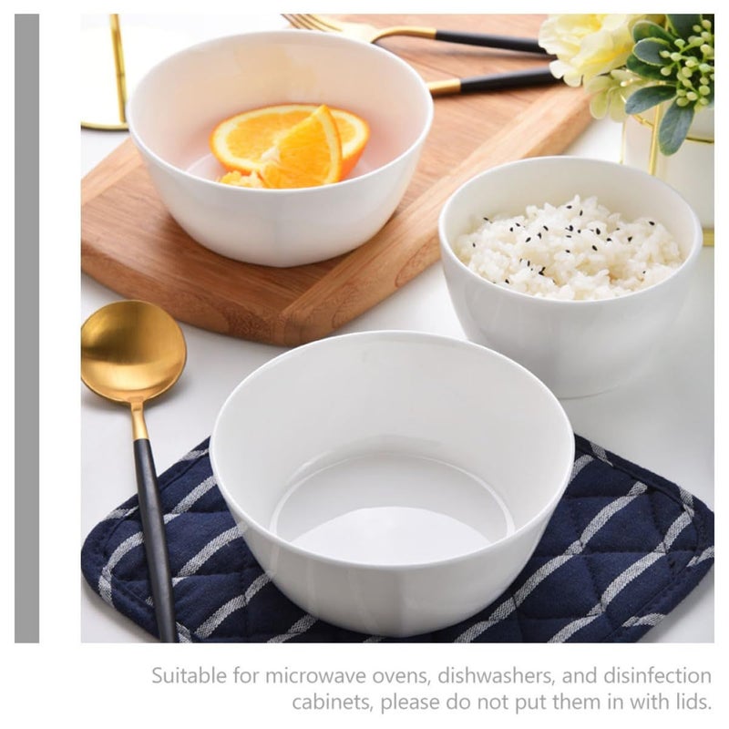 2Pcs Square Deep Porcelain Soup Bowls For Noodles Rice Salad Kitchen And Restaurant Tableware - Image 4