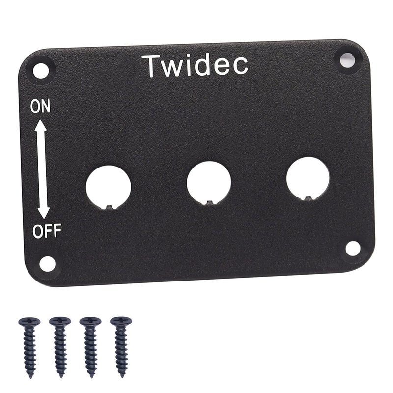 TwidecToggle Rocker Switch Panel Housing 3 Way Metal Aluminum Switch Plate Holder Universal Car Trailer Boat Toggle Switch N0073K