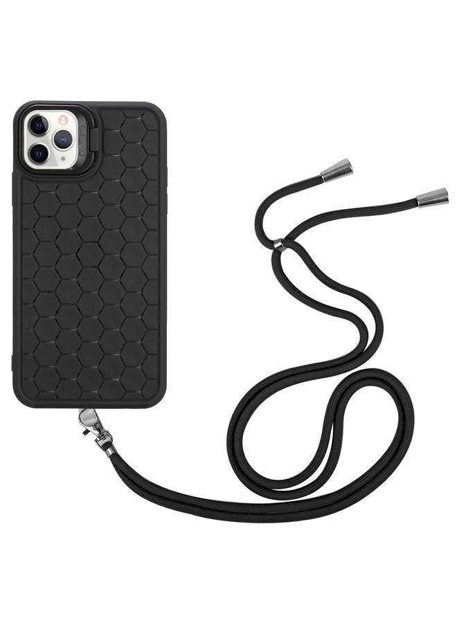 Zaboon Case For iPhone 12 Pro Honeycomb Radiating Holder TPU Phone Case with Lanyard - Image 4
