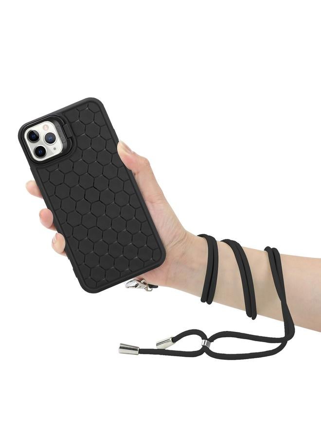 Zaboon Case For iPhone 12 Pro Honeycomb Radiating Holder TPU Phone Case with Lanyard - Image 5