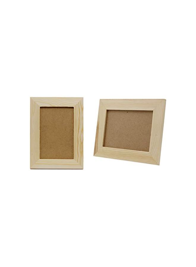 The Bros Pack of 6 - Unfinished Wood Picture Frames for Arts & Crafts - Stand or Hang on The Wall - Hold a 4x6 Inch Photo - Image 4