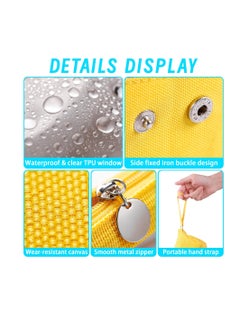 Excefore Big Capacity Pencil Pen Case, Large Pencil Pouch Clear Pen Bag, Portable Stationery Organizer, for College Teens Girls Back to School Supplies (Yellow)  - Image 2