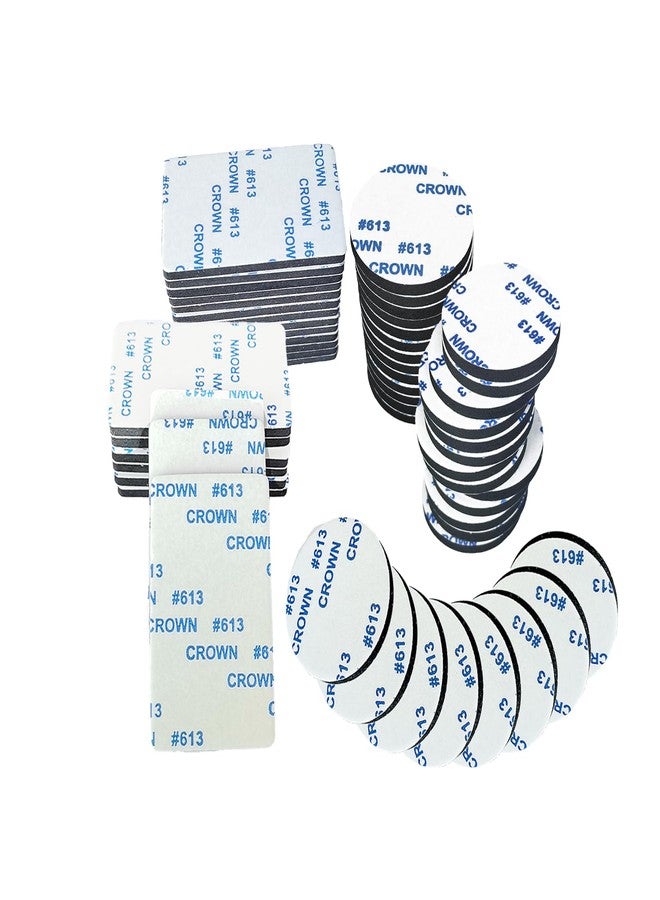 ZanXinY Double Sided Tape, Heavy Duty Mounting Tape,Black Self-Adhesive Strong Foam-Pads Include Round(40Pcs) and Rectangular(25Pcs) for Walls Picture, Cars,Office,School and Home. - Image 1