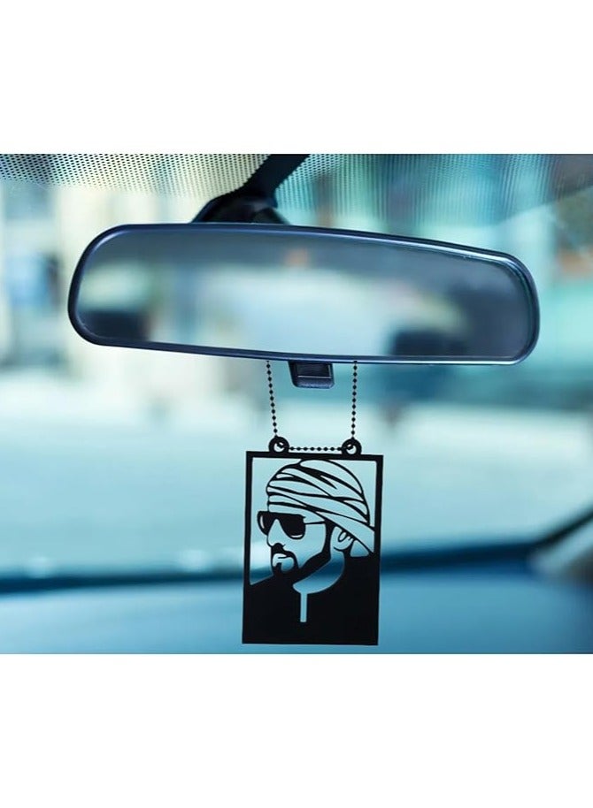 MIRFA Rearview Mirror Hanging Pendant - Wood - Black (HH Sheikh Hamdan Bin Mohammed Bin Rashid Al Maktoum)  - Image 1
