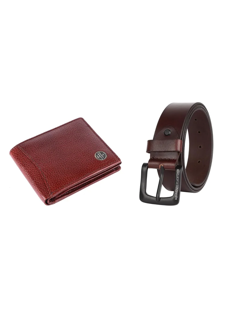 HAMMONDS FLYCATCHER Gift for Men Combo - Genuine Leather Wallet and Belt Combo for Men - Leather Belt for Men - Ramadan, Eid, Birthday Gift | ZT98