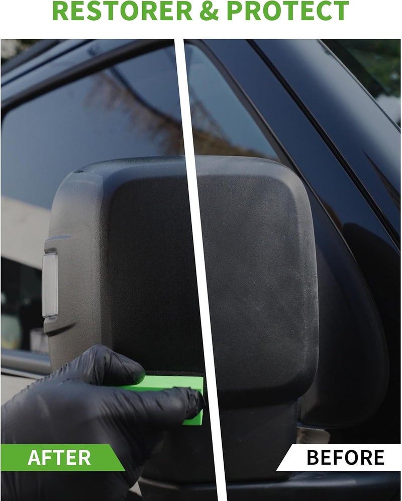 All storage space compatible Plastic Restorer for Cars Hydrophobic Trim Ceramic Coating, Back to Black Automotive Exterior and Interior, Restore Faded Plastic, Vinyl & Rubber, 50ml Fade proof - Image 2