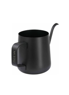 MIBRU Long Narrow Spout Stainless Pour Coffee Pot Gooseneck Kettle Black 350ML Coffee Maker for Office Home Brewing Drip Coffee And Tea Pot Camping and Traveling  - Image 2