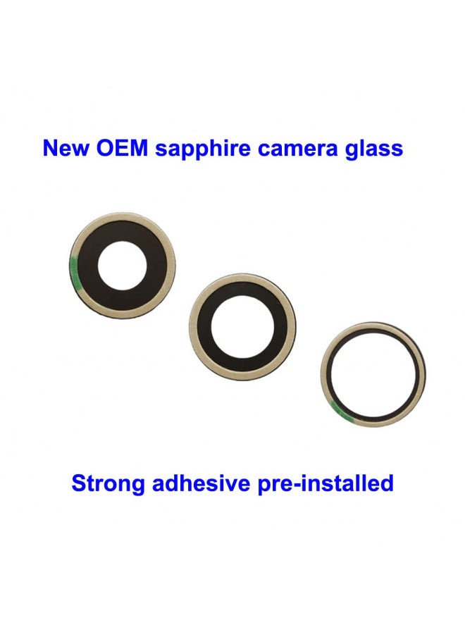 YUYOND 3pcs OEM Original Rear Camera Glass Lens Replacement for iPhone 13 Pro and for iPhone 13 Pro Max with Adhesive Preinstalled and Repair Tools Kit (for 13 Pro 6.1" / 13 Pro Max 6.7")