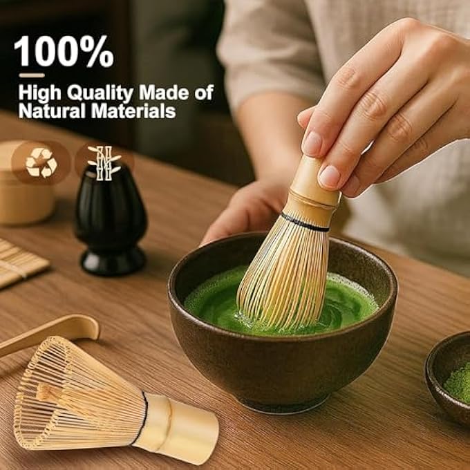 U-HOOME Matcha Whisk 120Prong Bamboo Whisk For Matcha Powder Durable Handcrafted Traditional Japanese Chasen Matcha Stirrer For Ceremony Matcha Lovers Gift - Image 4