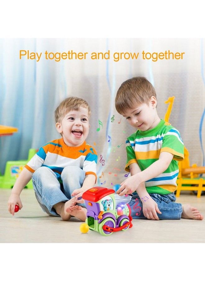 VATOS - Toddler Train Toys Age 12 Baby Car Toys 18 Months+ With Drop Balls Musical Sensory Crawling Toy Toddler Baby 1St Birthday Educational Toys For 1 2 3 Year Old Kids Girls Boys - Image 1