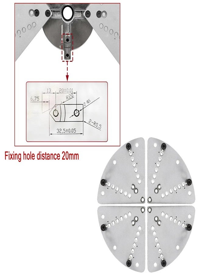 findmall 8-1/4 Flat Lathe Chuck Jaws for Finishing and Polishing Woodturning Bowl and Plate Bottoms - Image 3