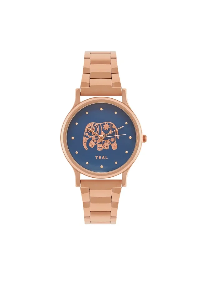 Chumbak TEAL by Chumbak Carnival Elephant Watch,Metal link Strap