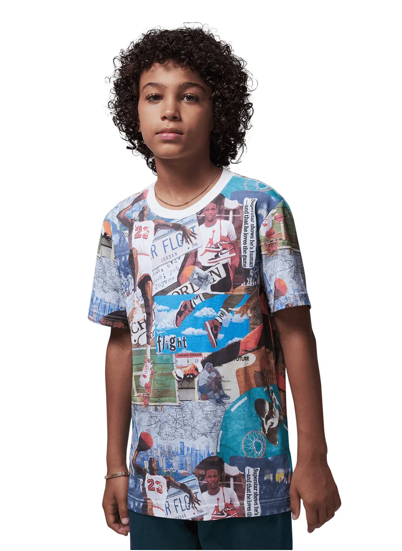 جوردن Kids Mj Brooklyn Collage Aop T-Shirt