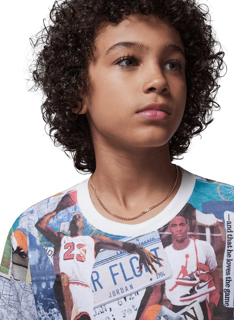 Jordan Kids Mj Brooklyn Collage Aop T-Shirt
